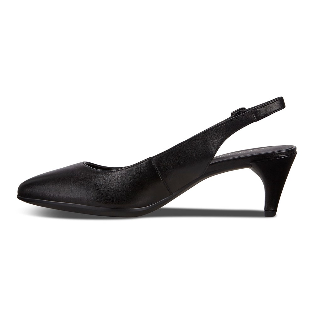 Pumps Mujer - ECCO Shape 45 Pointy Sleek Slingback - Negros - AUE346071